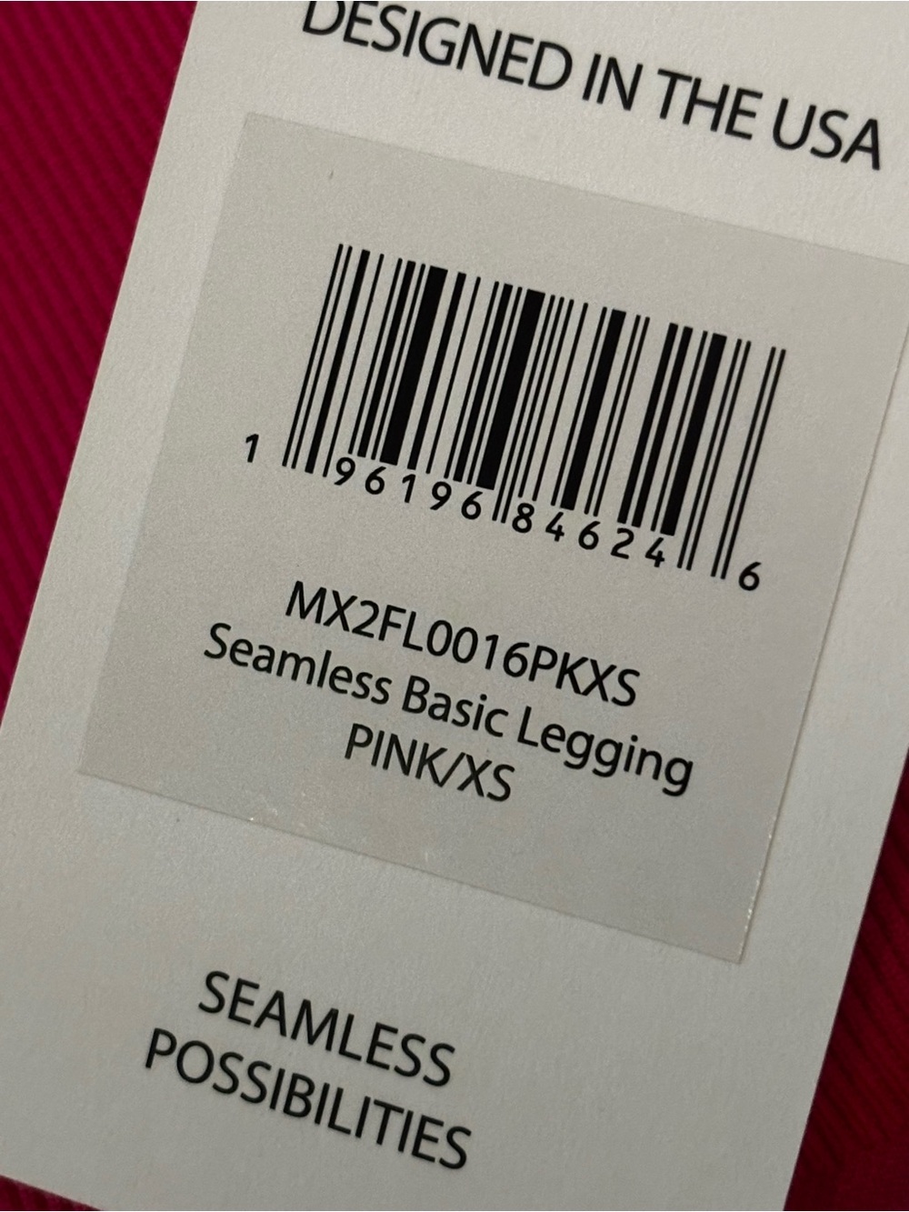 (3 for $10) NWT Hot Pink Seamless Scrunch Leggings - Picture 3 of 4